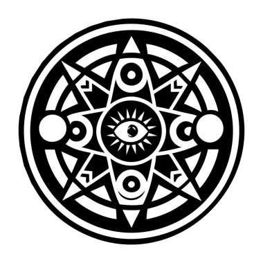 Beyaz arkaplanda siyah simge.