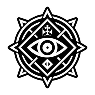 Siyah ve beyaz göz simgesini