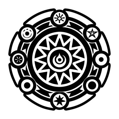  Kabartma Biçimli Sihirli İşaretler Simgeleri  