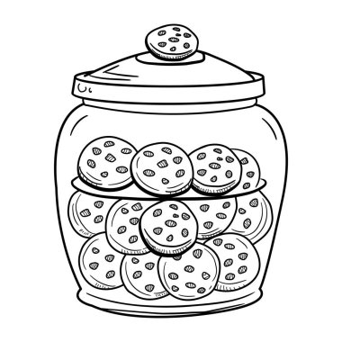 çizgi film doodle reçel kavanoz