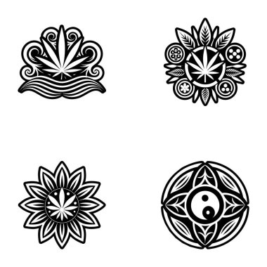 Dövme kabilesi. El çizimi kabile dövmesi. vektör.