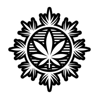 kenevir çiçek simgesi ana hat biçiminde