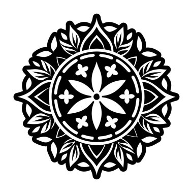 izole mandala tasarım vektörü