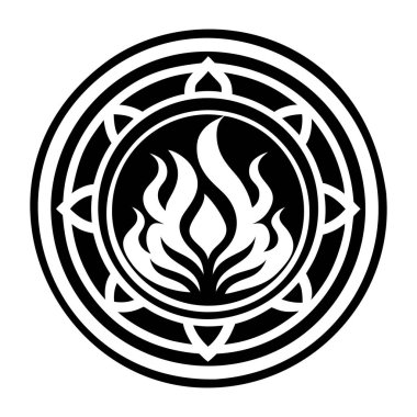 Beyaz arkaplanda siyah renkli ateş simgesi izole edildi.