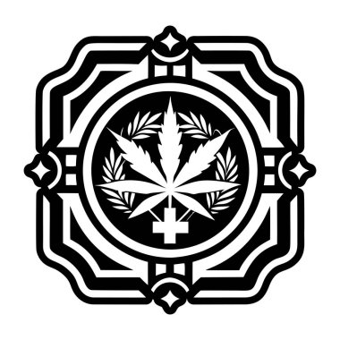 Esrar dizaynlı kenevir yaprağı