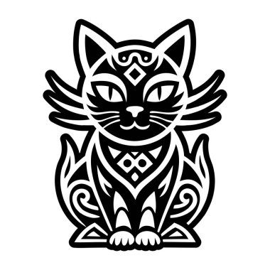 Siyah kanatlı kartal kuşu. dövme tasarımı. vektör illüstrasyon Dövmesi