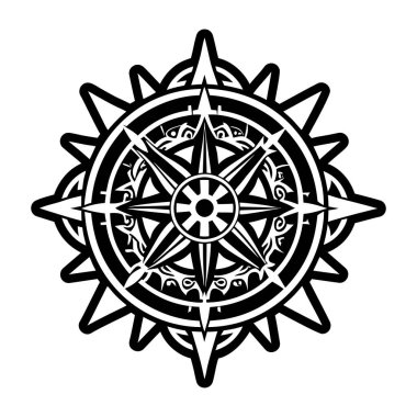 Siyah kanatlı kartal kuşu. dövme tasarımı. vektör illüstrasyon Dövmesi