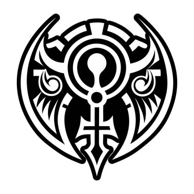 kabile vektör illüstrasyon dövmesi kabile başkanı