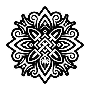 kabile vektör illüstrasyon dövmesi kabile başkanı