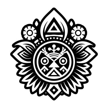 kabile vektör illüstrasyon dövmesi kabile başkanı