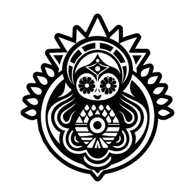 kabile vektör illüstrasyon dövmesi kabile başkanı