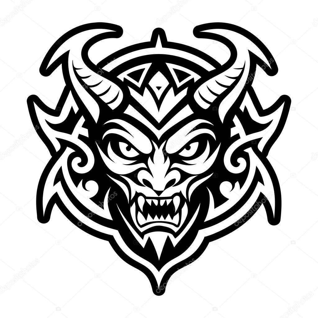 Tribal head of tribal vector illustration Tattoo