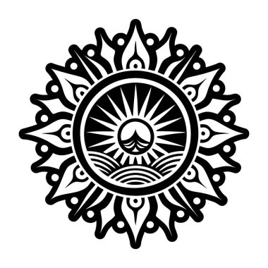 kabile vektör illüstrasyon dövmesi kabile başkanı