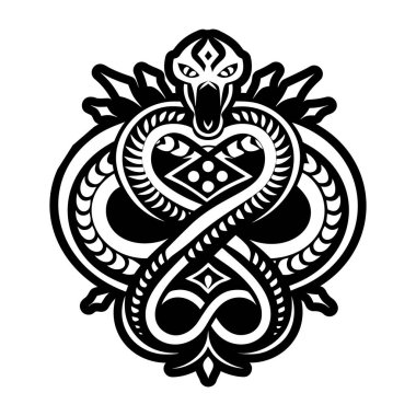 kabile vektör illüstrasyon dövmesi kabile başkanı