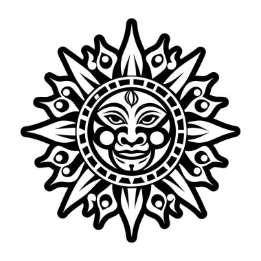 kabile vektör illüstrasyon dövmesi kabile başkanı