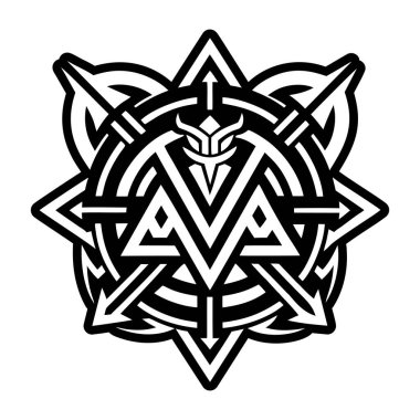 kabile vektör illüstrasyon dövmesi kabile başkanı