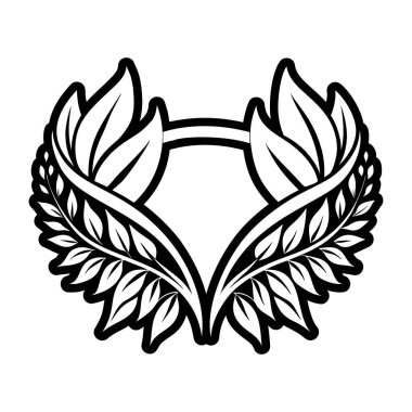 izole defne yaprağı amblemi tasarımı