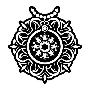 Süslü, siyah süslemeli.