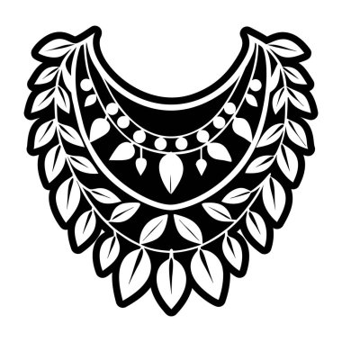 Tasarımınız için dekoratif siyah süs, vektör illüstrasyonu