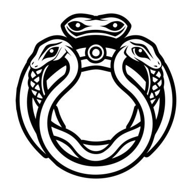 Çemberde siyah yılan