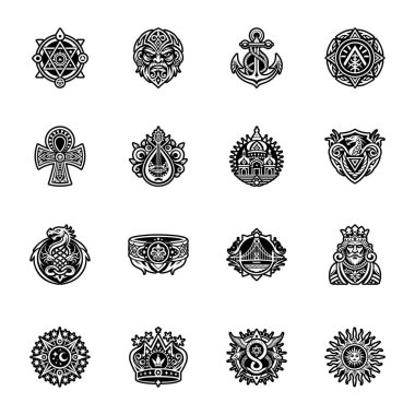 Farklı dekoratif süsler.