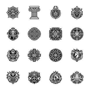 Vektör vintage çerçeveleri kümesi