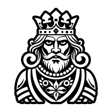 siyah ve beyaz süslemeli kalp kraliyet sembolleriyle