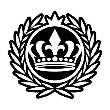 siyah ve beyaz süslemeli kalp kraliyet sembolleriyle