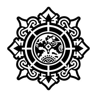 siyah ve beyaz süslemeli kalp kraliyet sembolleriyle