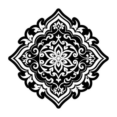 siyah ve beyaz süslemeli kalp kraliyet sembolleriyle