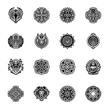 Etnik mandala tasarım elementleri