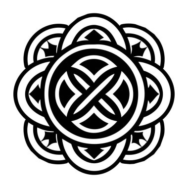 Kelt düğümü. vektör illüstrasyonu.