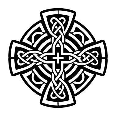 Siyah renkli Kelt haçı.