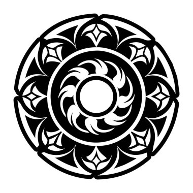 Yuvarlak süslemenin vektör illüstrasyonu.