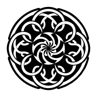 Siyah beyaz süs. vektör tasarımı.