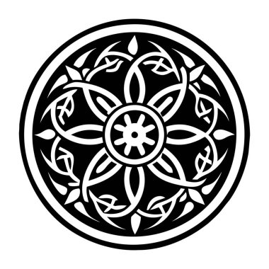 Mandala deseni siyah ve beyaz iyi