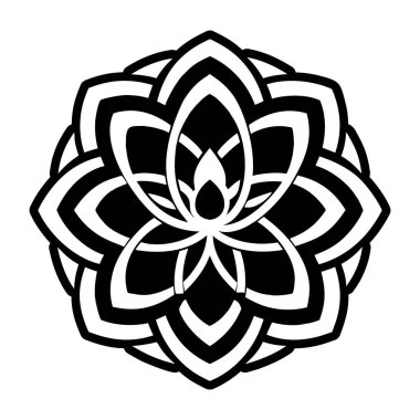 Çiçek simge vektör tasarımı