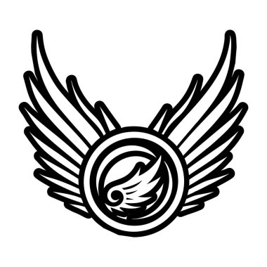 kanat kuş simgesi, basit biçim
