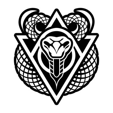 Kaplan kafasının amblemi yılanla