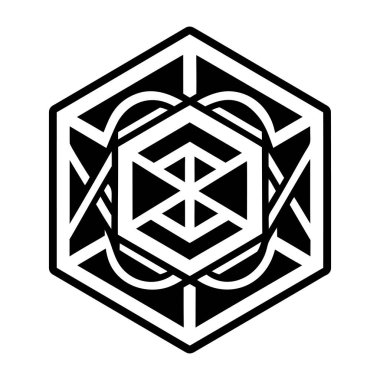 soyut geometrik altıgen simgesi