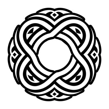 siyah ve beyaz etnik süs, vektör