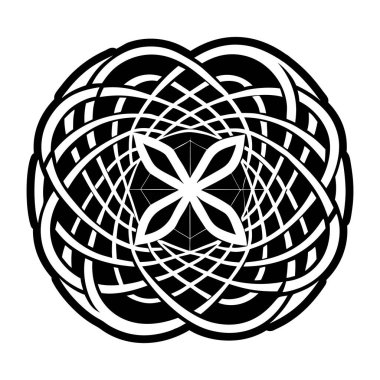 Siyah ve beyaz yuvarlak desen