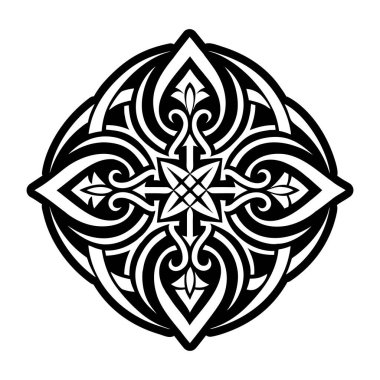 Haç şeklinde bir kelt düğümü..