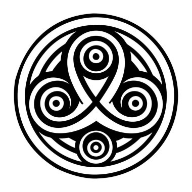 Kelt düğümü, düğüm, düğüm, daire, süs, vektör illüstrasyonu, Kelt düğümü