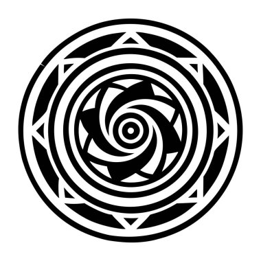 siyah-beyaz desen vektör çizim