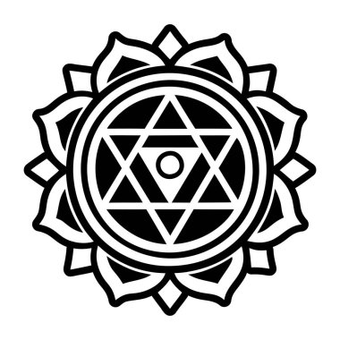 kutsal geometri simgesi, çizgi vektör çizimi