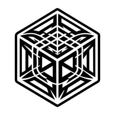 Vektör soyut şablonu. Basit tasarım. Siyah ve beyaz. geometrik tasarım