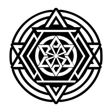 Kutsal bir geometri sembolünün vektör çizimi.