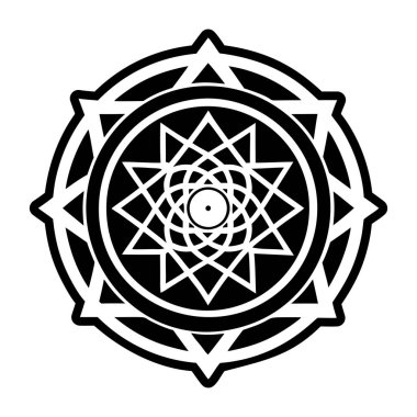 Kutsal Geometri simgesi, vektör illüstrasyonu