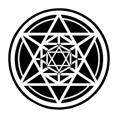 Kutsal geometri sembolü, vektör illüstrasyonu